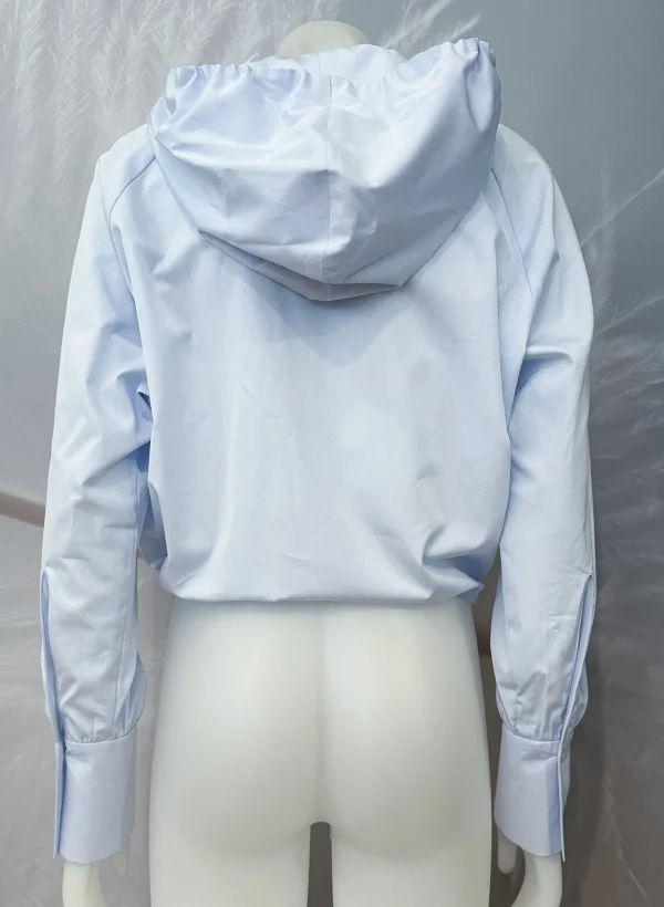 Hot Eva Mann Bluse Lotte Blue