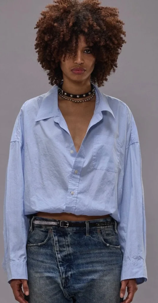 New R13 Bluse Crossover Bubble Shirt