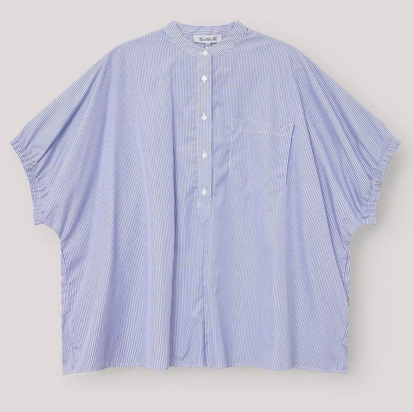 bluse_sosue_cowboy_button_1.webp Fashion Sosue Bluse Cowboy Button Blue White Stripes