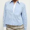 Discount Veronica Beard Bluse Maia Streifen
