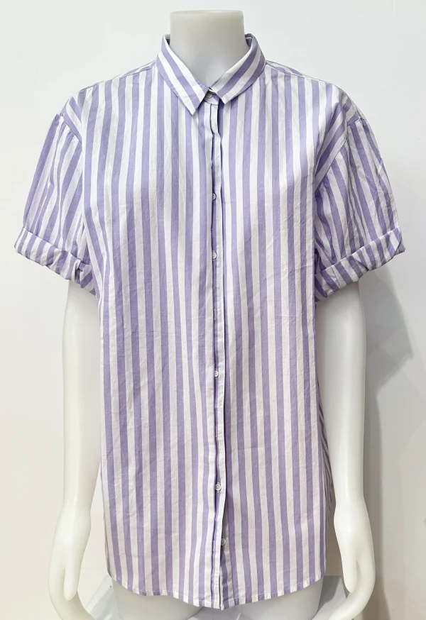 Fashion Xirena Bluse Channing Amethyst Stripe