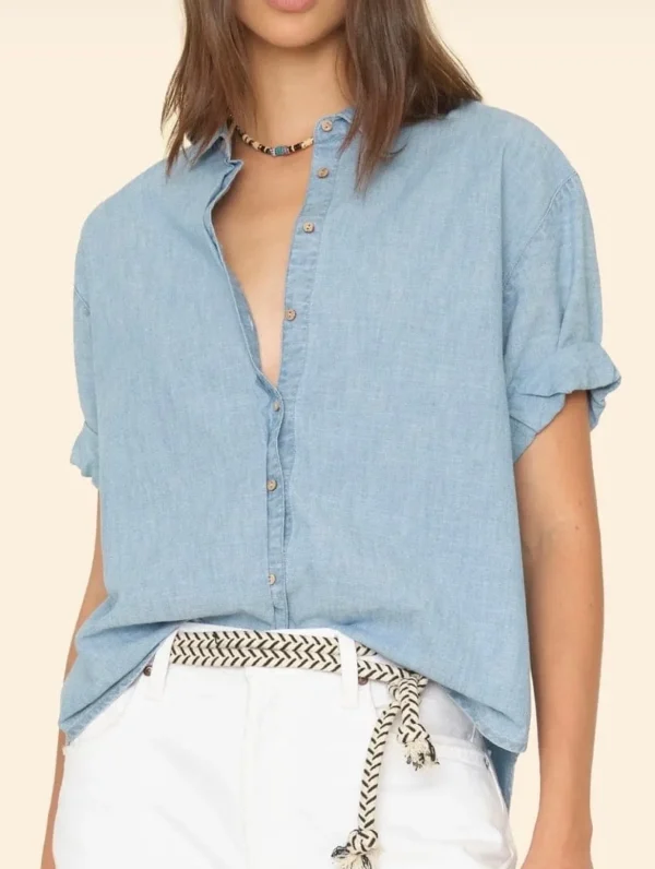 Online Xirena Bluse Channing Dusty Blue