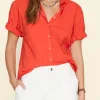 Fashion Xirena Bluse Channing Orange Sunset