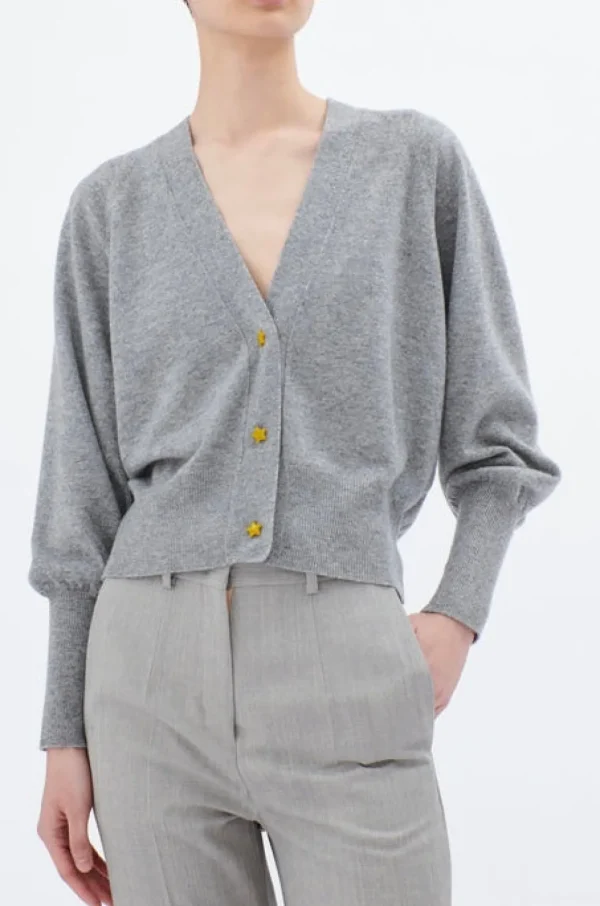 New ODEEH Cardigan Heather Grey