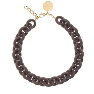Fashion Vanessa Baroni Circle Necklace Matt Taupe