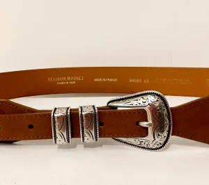 Clearance Maison Boinet Gürtel Cognac Breit