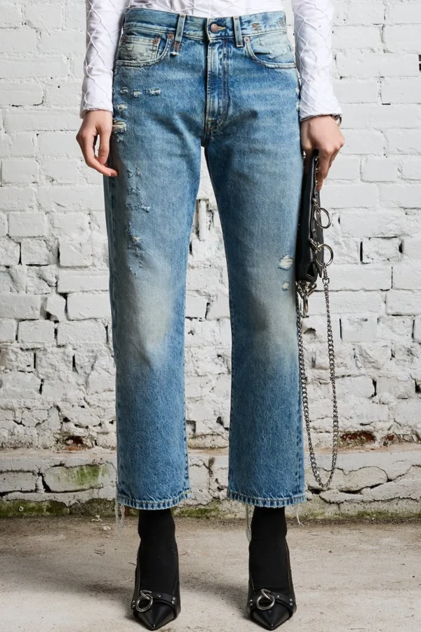 Fashion R13 Jeans Boyfriend Bain with Rips Jo