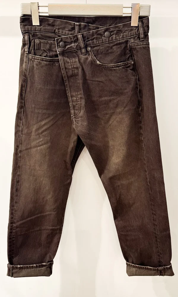 Outlet R13 Jeans CROSSOVER Vintage Choclate Brown