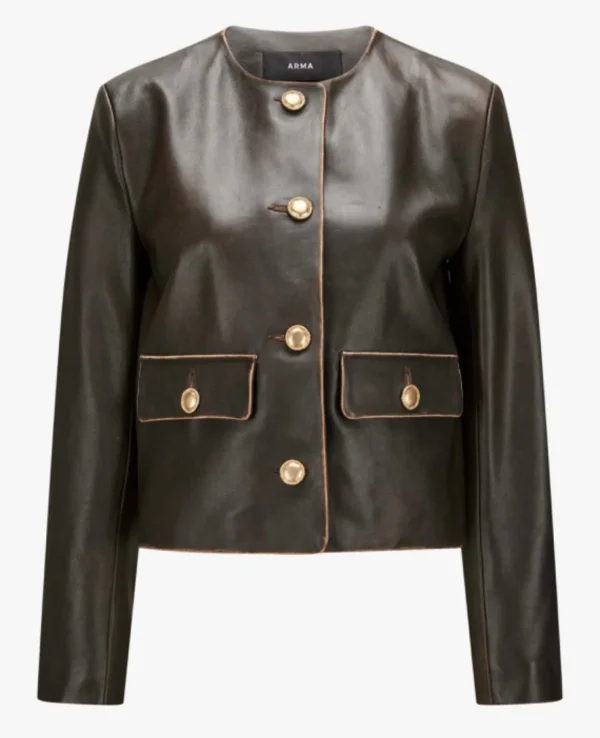 Online Arma Lederjacke Gaya Vintage Braun