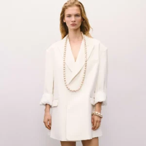 New Vanessa Baroni Necklace Organic Pearl Champagner