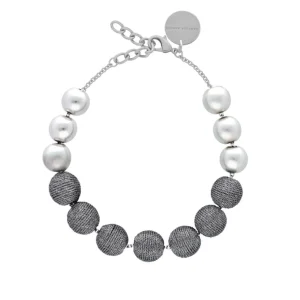 Clearance Vanessa Baroni Necklace Wrapped Beads Silber