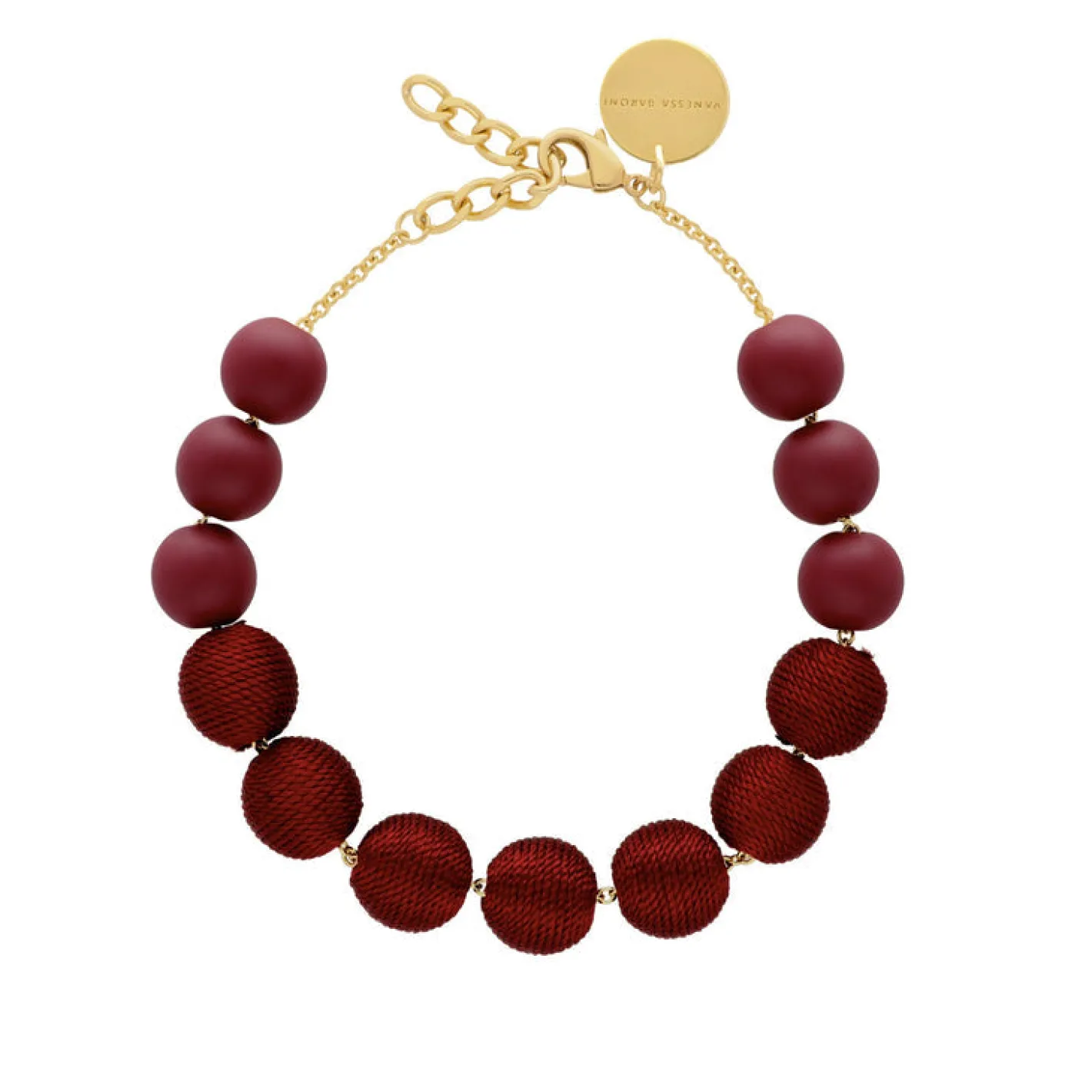necklace_vanessa_baroni_w_1.webp Clearance Vanessa Baroni Necklace Wrapped Beads Matt Bordeaux