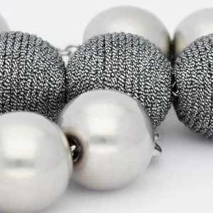 Clearance Vanessa Baroni Necklace Wrapped Beads Silber