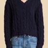 Outlet Denimist Pullover Cable Sweater