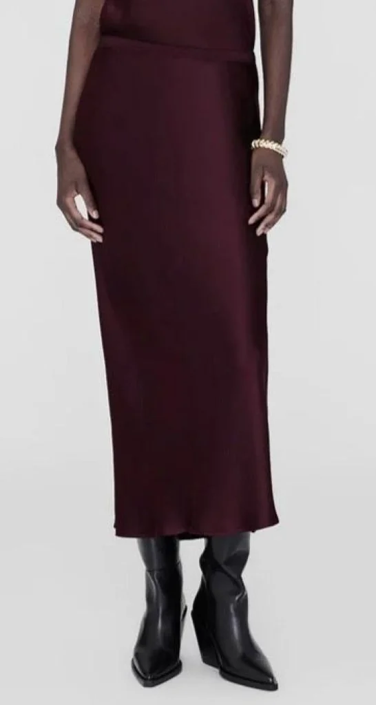 Outlet Anine Bing Rock Bar Silk Skirt