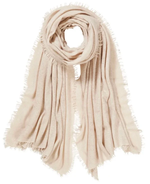 Hot Pur Schoen Schal PURSCHOEN Galactic Stars Hell Beige